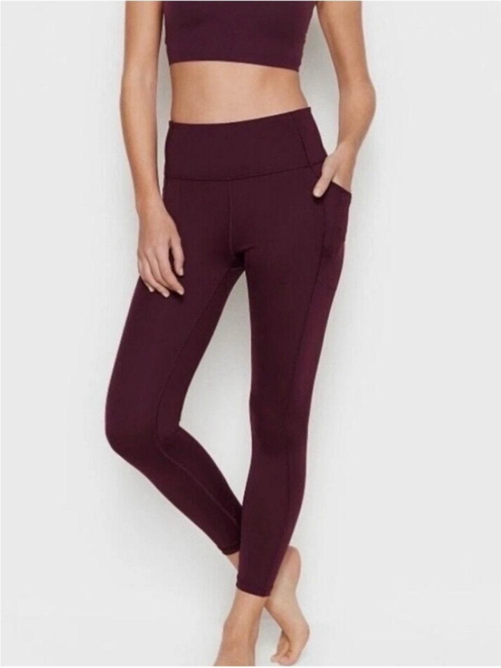 Victoria's Secret High-Waist Burgundy Leggings
